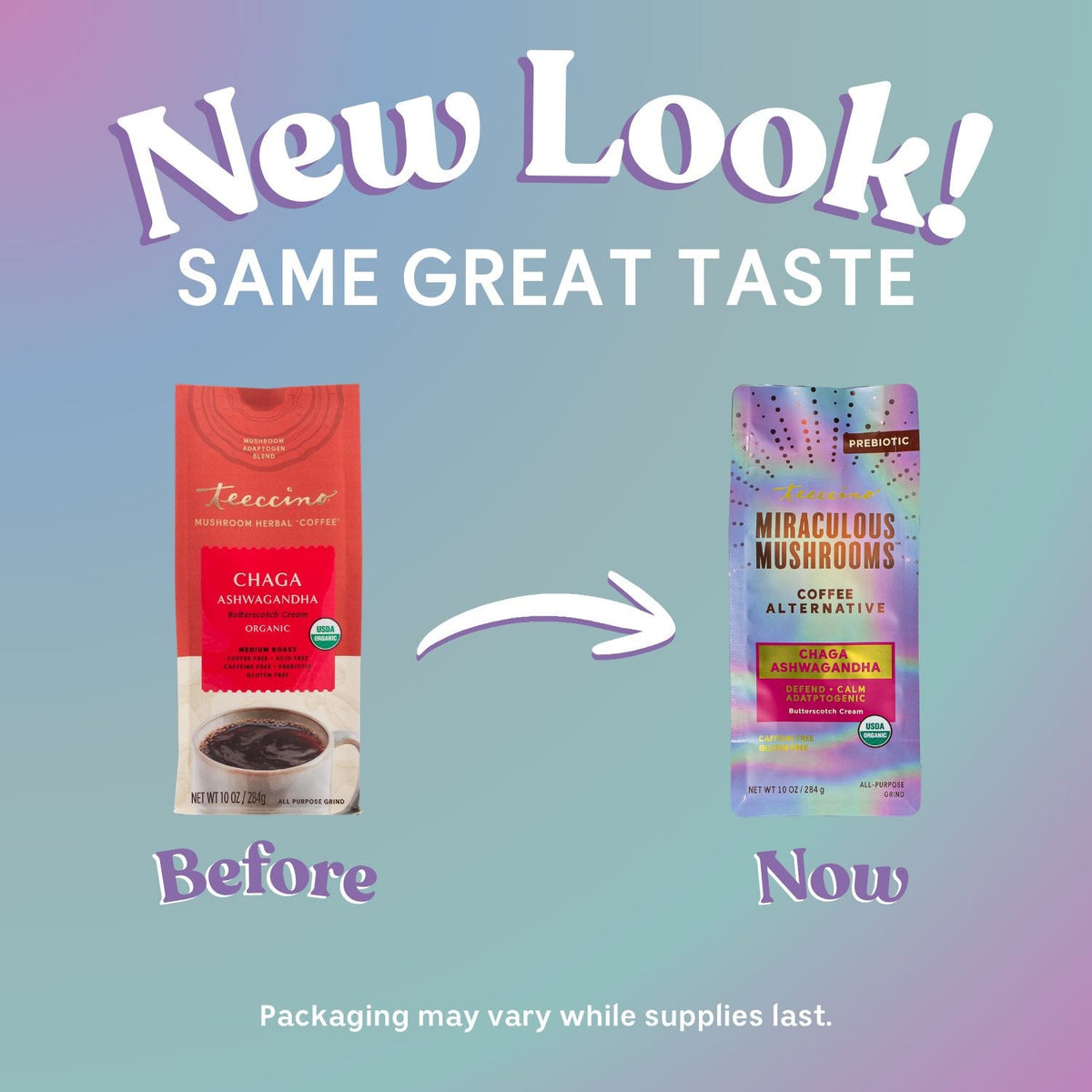 Chaga Ashwagandha Butterscotch Cream Mushroom Herbal Coffee