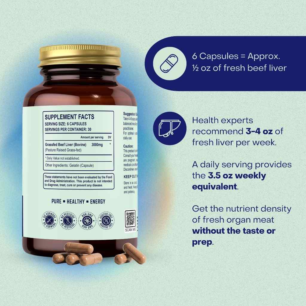 Grass Fed Beef Liver Capsules