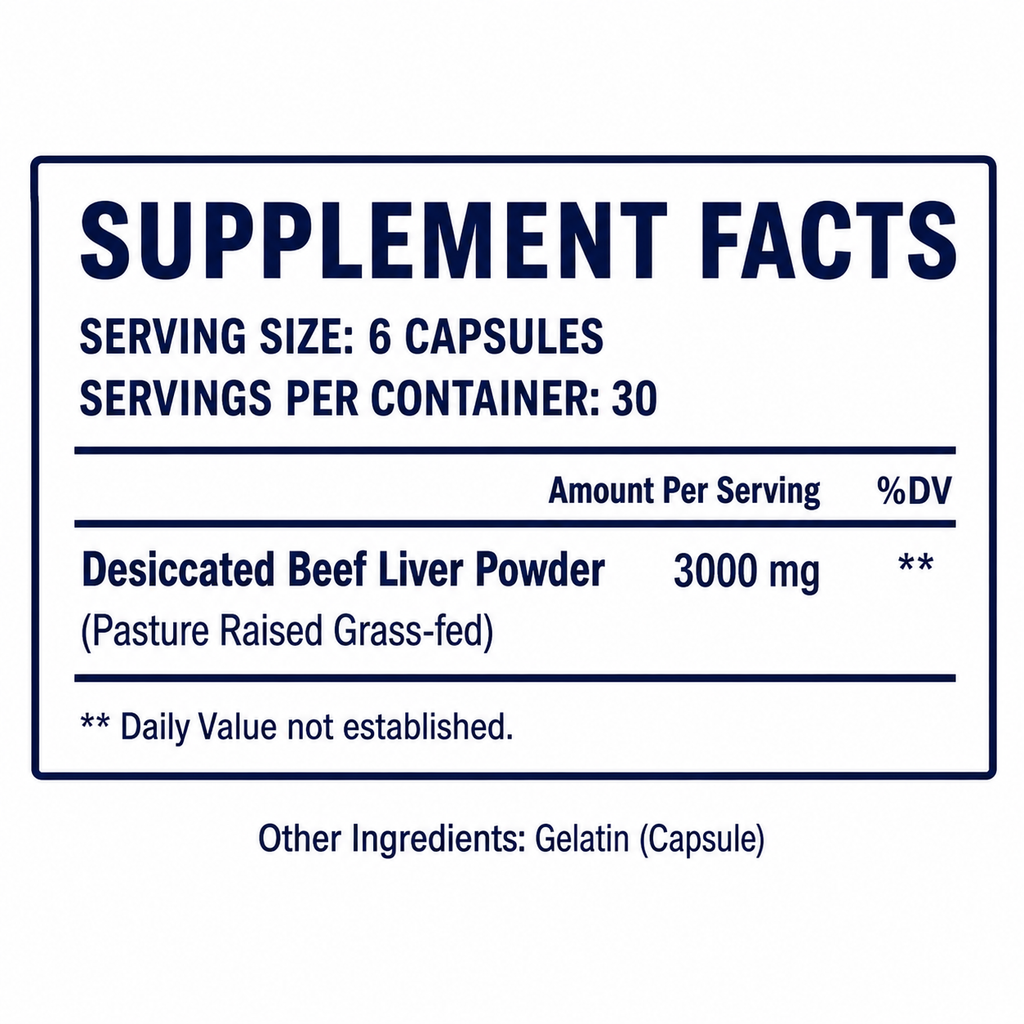 Grass Fed Beef Liver Capsules
